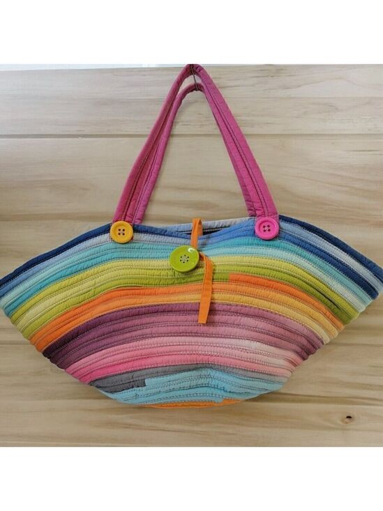 Handbags - Summer Styled Fabric Jelly Roll Bag - Adorable Carry All